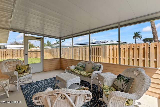 view of sunroom