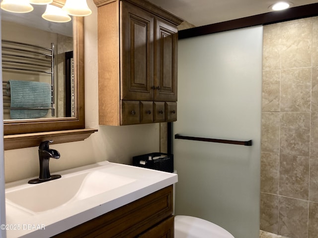 3580 S Ocean Shore Blvd Unit 905, Flagler Beach, FL 32136 - bathroom featuring vanity and tiled shower