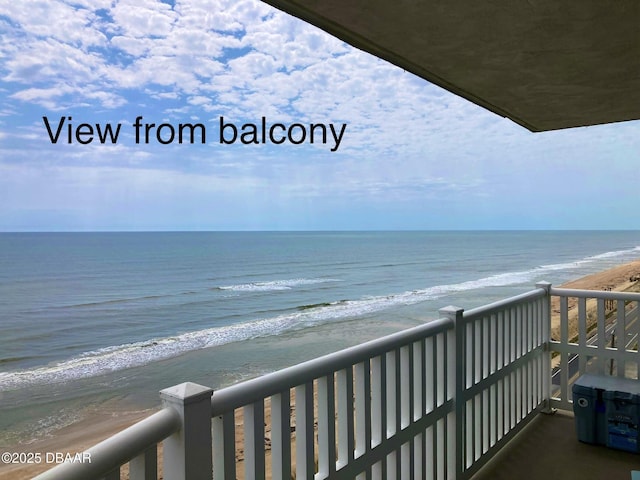 3580 S Ocean Shore Blvd Unit 905, Flagler Beach, FL 32136 - balcony with view of water and beach