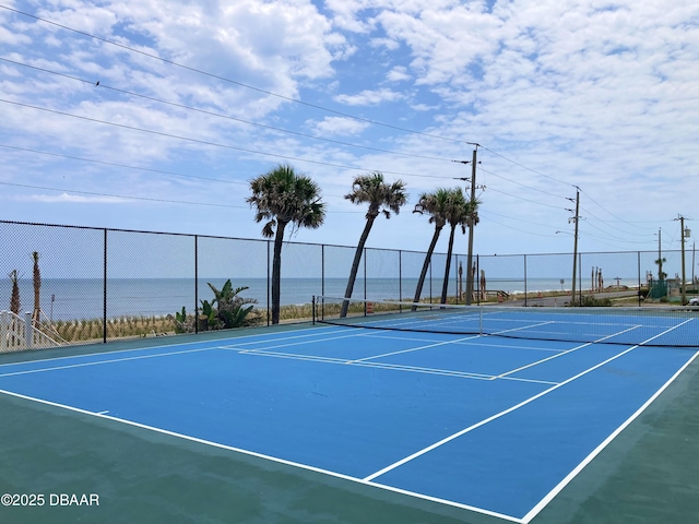 3580 S Ocean Shore Blvd Unit 905, Flagler Beach, FL 32136 - view of tennis court featuring a water view