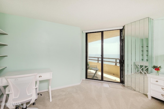 3855 S Atlantic Ave Unit 1206B, Daytona Beach Shores, FL 32118 - carpeted office with expansive windows and baseboards