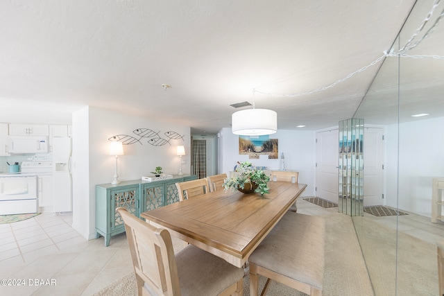 view of tiled dining room