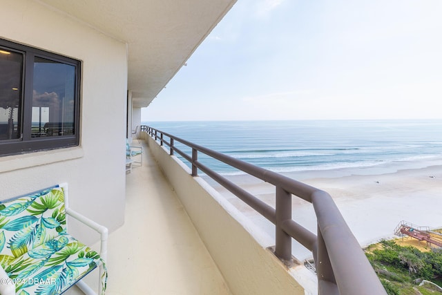 3855 S Atlantic Ave Unit 1206B, Daytona Beach Shores, FL 32118 - balcony featuring view of water and beach