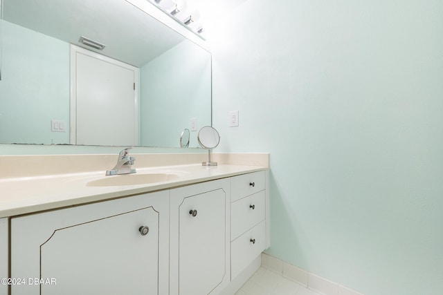 3855 S Atlantic Ave Unit 1206B, Daytona Beach Shores, FL 32118 - bathroom with vanity and tile patterned floors