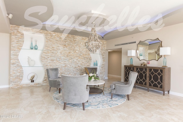 3855 S Atlantic Ave Unit 1206B, Daytona Beach Shores, FL 32118 - dining area with a chandelier and baseboards