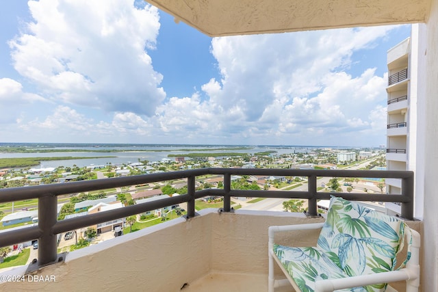 3855 S Atlantic Ave Unit 1206B, Daytona Beach Shores, FL 32118 - balcony featuring a water view