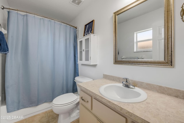 805 Spruce St, New Smyrna Beach, FL 32168 - bathroom featuring vanity, shower / bath combo, and tile patterned flooring