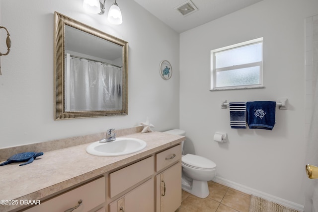 805 Spruce St, New Smyrna Beach, FL 32168 - full bathroom with vanity, tile patterned flooring, and curtained shower