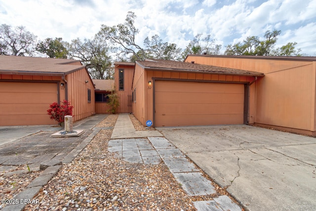 garage with driveway