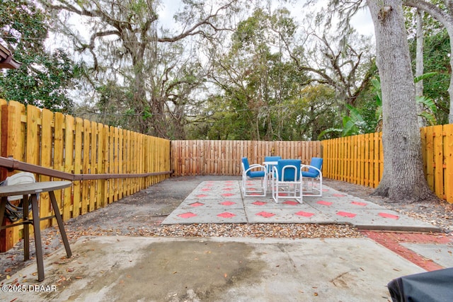 view of patio / terrace with a fenced backyard