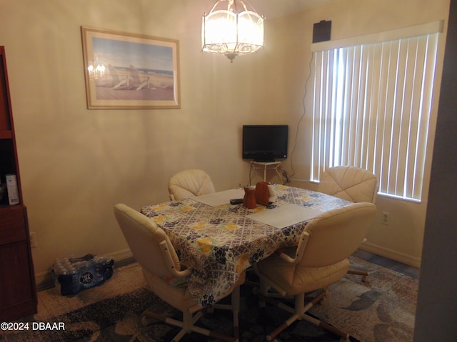 view of dining area