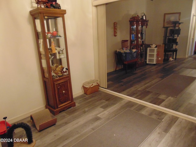 hall featuring hardwood / wood-style floors