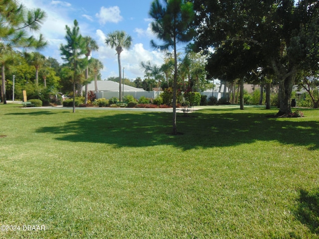 view of community with a lawn