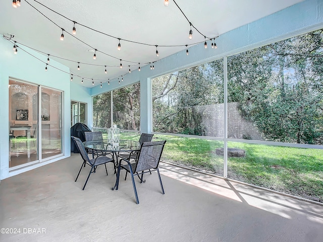 view of sunroom