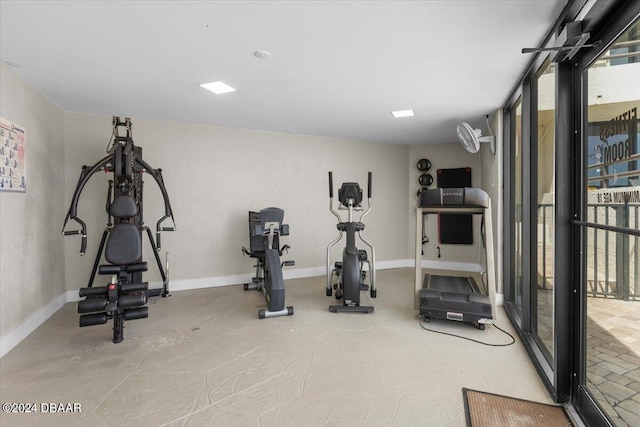 view of exercise room