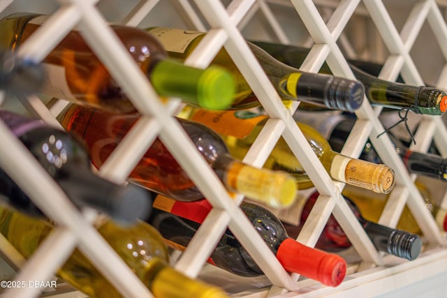 view of wine area