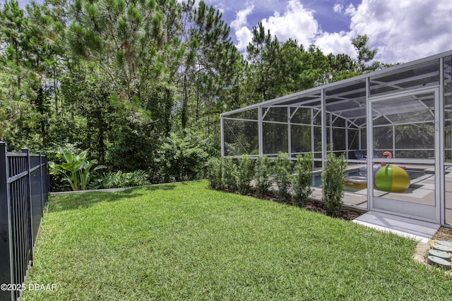 61 Levee Ln, Ormond Beach, FL 32174 - view of yard featuring an outdoor pool and a lanai