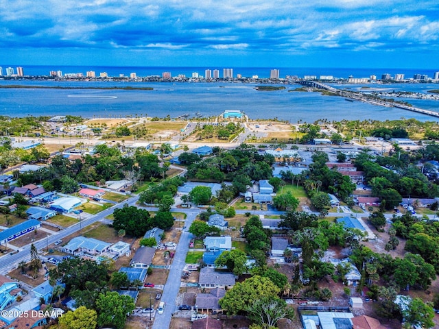310 Legion Pl, Port Orange, FL 32129 - birds eye view of property with a water view and a city view