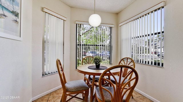 4655 46th Street Ct W Unit 101, Bradenton, FL 34210 - dining room featuring light tile patterned flooring and a textured ceiling