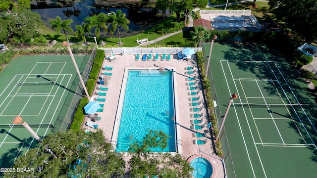 4655 46th Street Ct W Unit 101, Bradenton, FL 34210 - bird's eye view of a pool