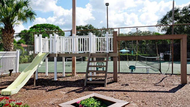 4655 46th Street Ct W Unit 101, Bradenton, FL 34210 - view of play area with a tennis court