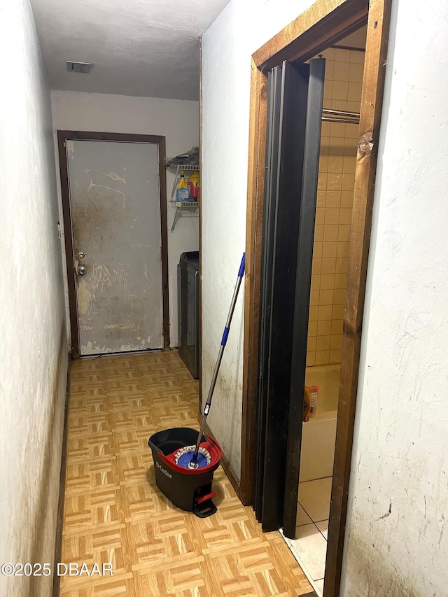 corridor with visible vents