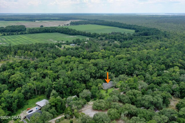 bird's eye view featuring a rural view