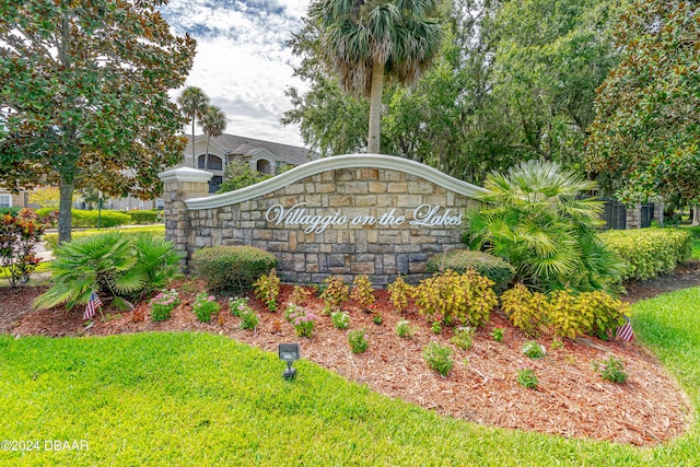 view of community sign