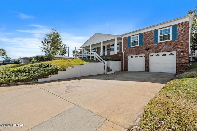 view of front facade with a garage