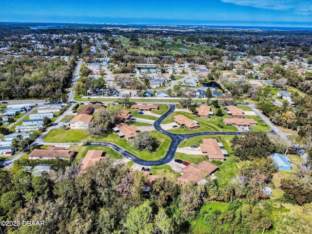 aerial view featuring a residential view