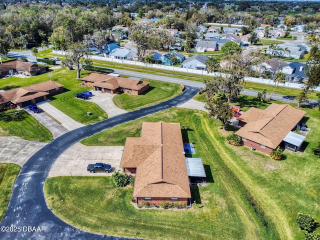 bird's eye view featuring a residential view