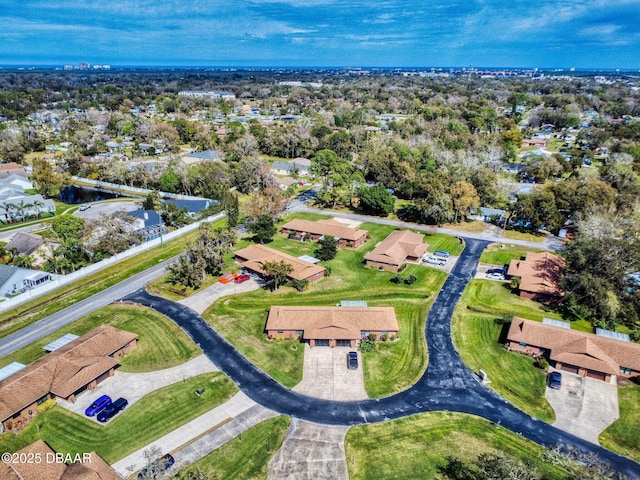 drone / aerial view with a residential view