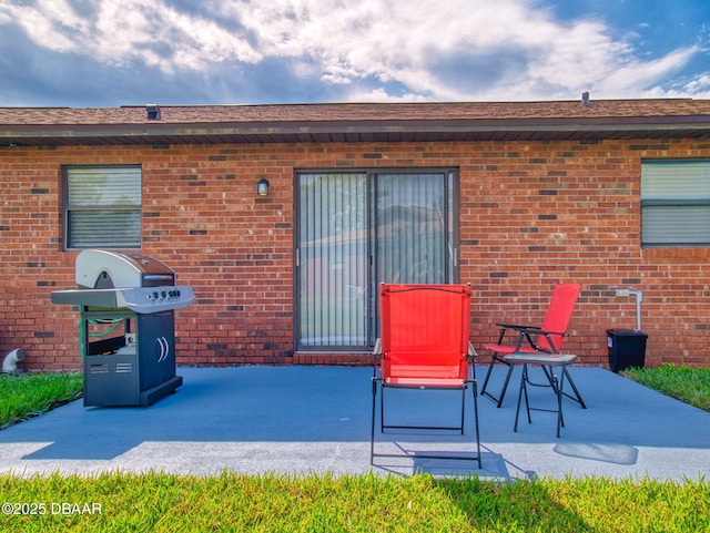 view of patio featuring area for grilling