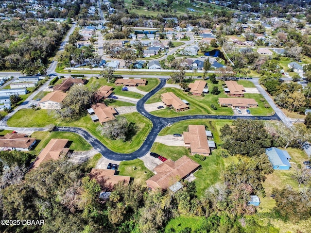 bird's eye view with a residential view