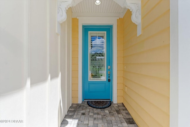 view of doorway to property