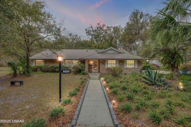 view of ranch-style home