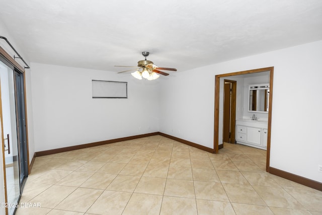 909 Brookside Dr, Ormond Beach, FL 32174 - empty room featuring ceiling fan and baseboards