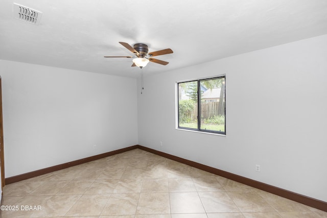 909 Brookside Dr, Ormond Beach, FL 32174 - unfurnished room with ceiling fan and baseboards