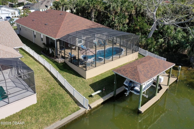 5 Chippeway Ct, Palm Coast, FL 32137 - view from above of property with a nearby body of water
