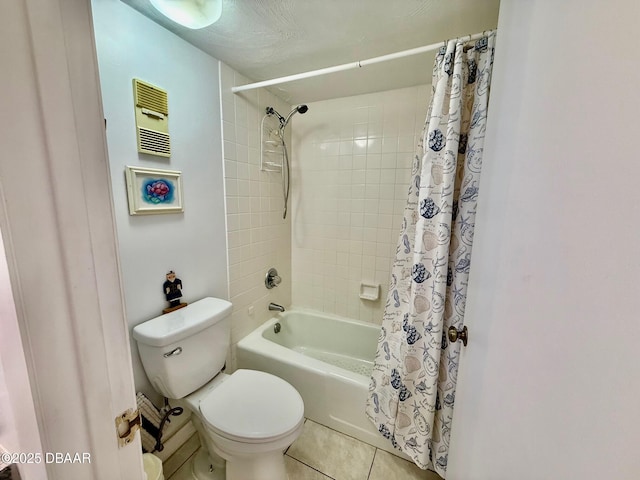 3800 S Atlantic Ave Unit 2010, Daytona Beach Shores, FL 32118 - bathroom with tile patterned floors, toilet, and shower / tub combo with curtain