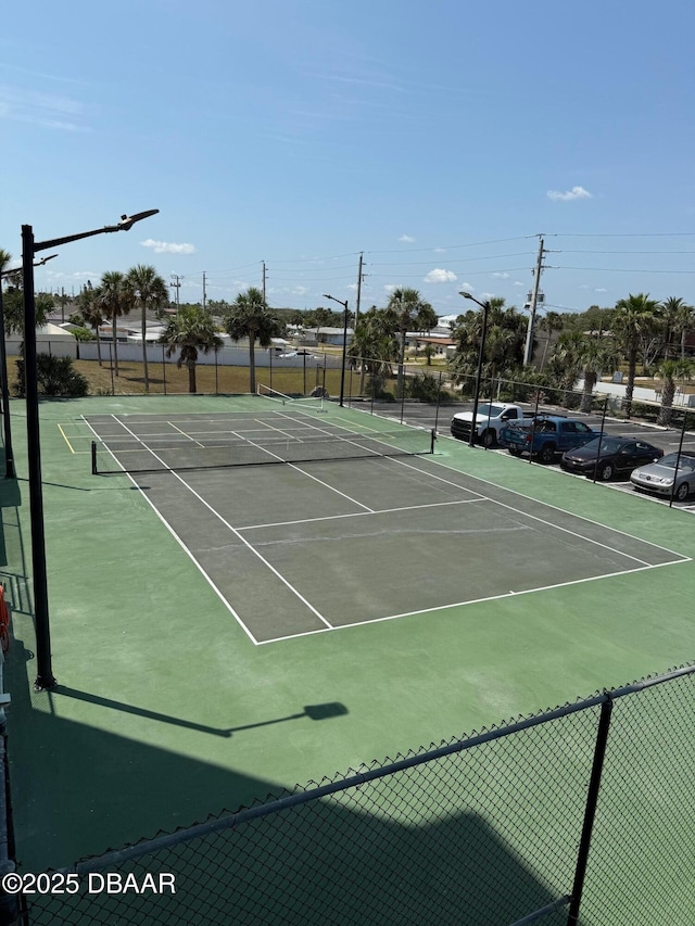 3800 S Atlantic Ave Unit 2010, Daytona Beach Shores, FL 32118 - view of tennis court with fence