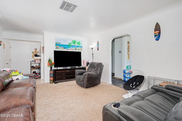 view of carpeted living room