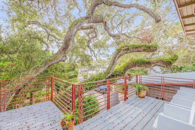 view of wooden terrace