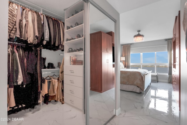 view of walk in closet