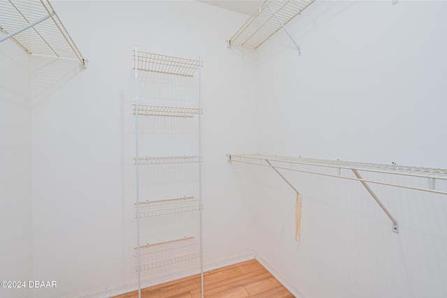 spacious closet featuring hardwood / wood-style floors