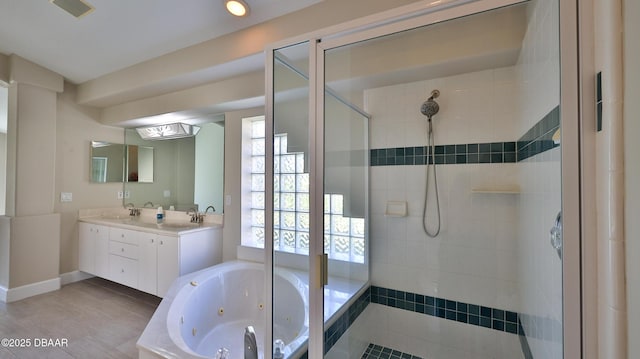 51 Bay Pointe Dr, Ormond Beach, FL 32174 - bathroom with vanity and separate shower and tub
