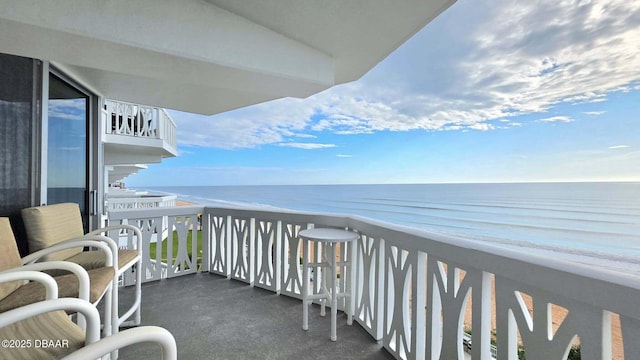 1133 Ocean Shore Blvd Unit 506, Ormond Beach, FL 32176 - balcony with view of water and beach