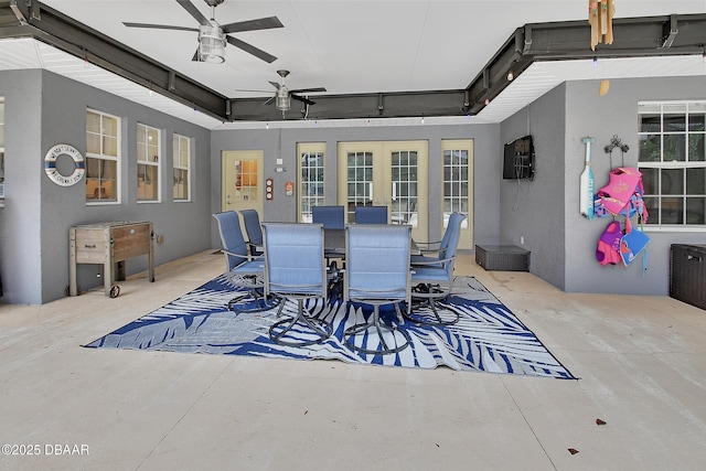 view of patio / terrace with ceiling fan