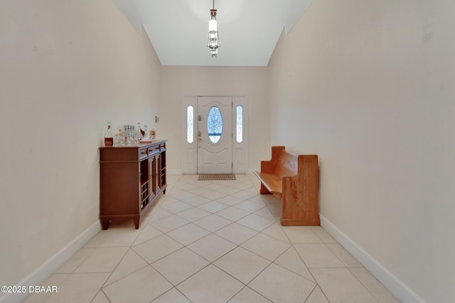 entrance foyer featuring light tile patterned floors