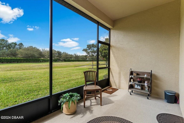 view of sunroom / solarium